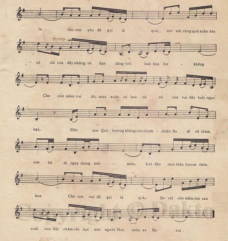 Sheet nhạc Lời Đầu Năm Cho Con 2